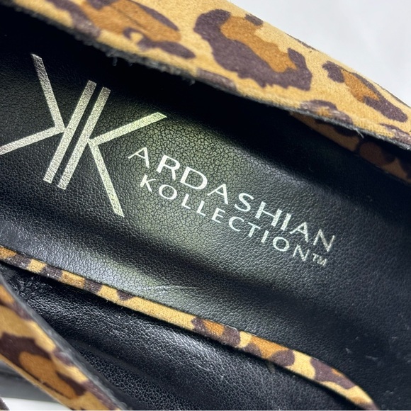 Kardashian Kollection Heels Fabric Leopard Print Stiletto Dressy Shoes Size 9.5 - Picture 11 of 16